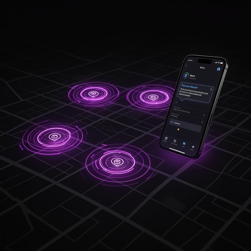 Geofence ativando notificação em loja