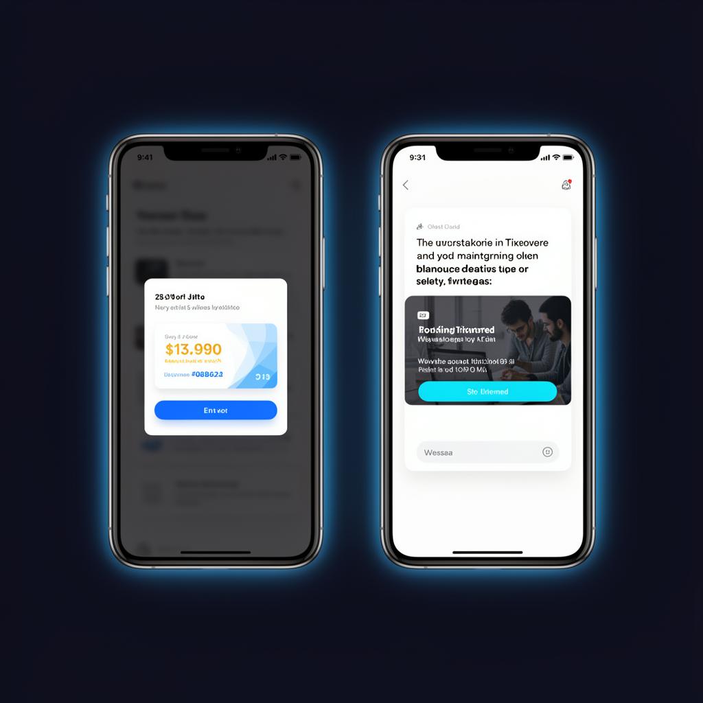 Exemplos de in-app messaging em modal e fullscreen